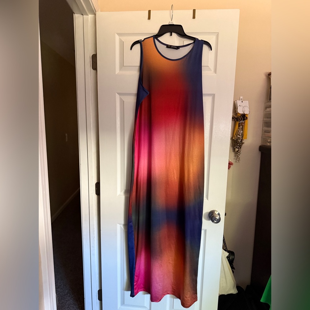Finesse multi color plus size maxi dress